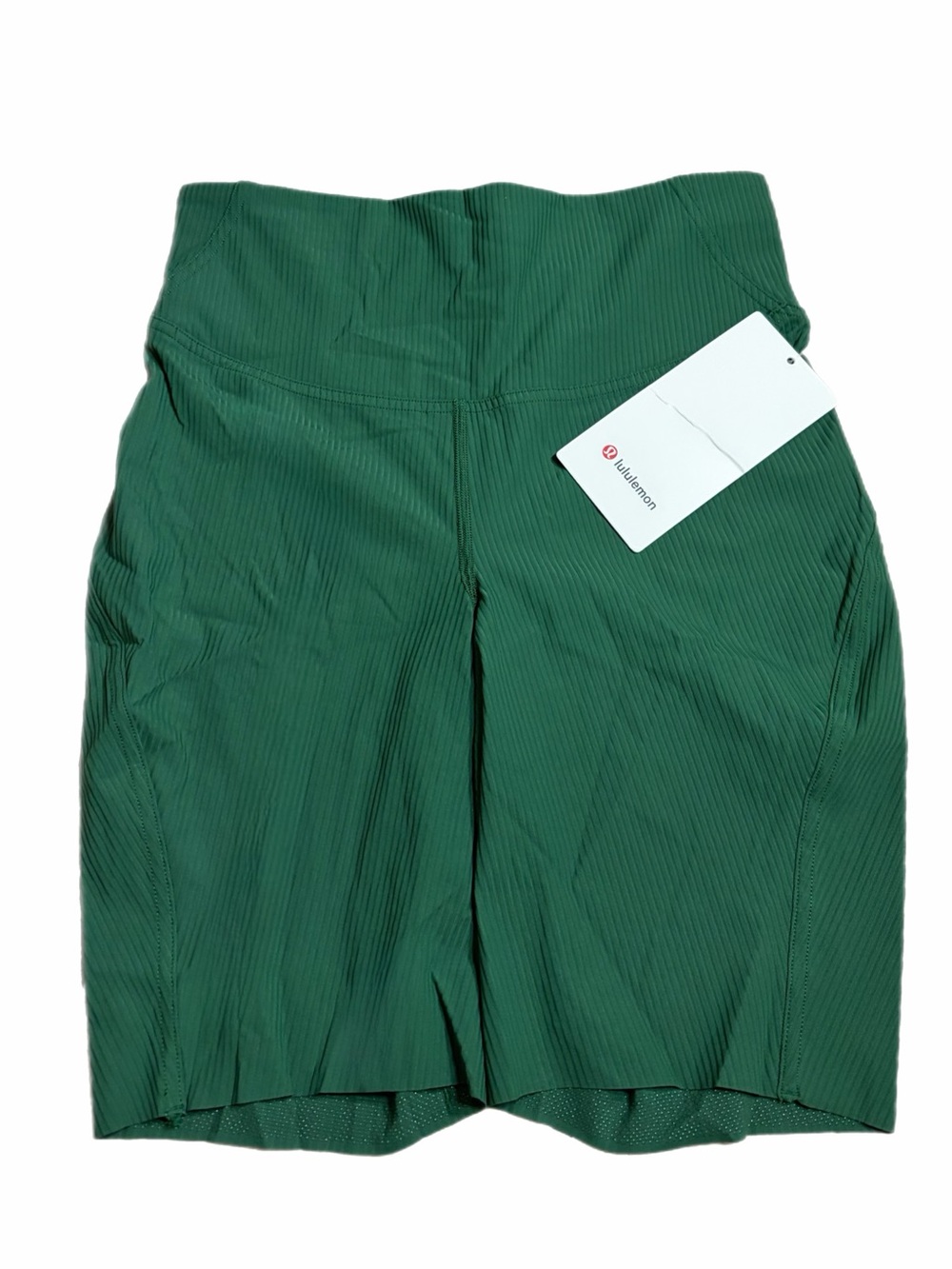 NWT Lululemon Base Pace Ribbed High-Rise Short *Nulux 8” Everglade Green Size 6